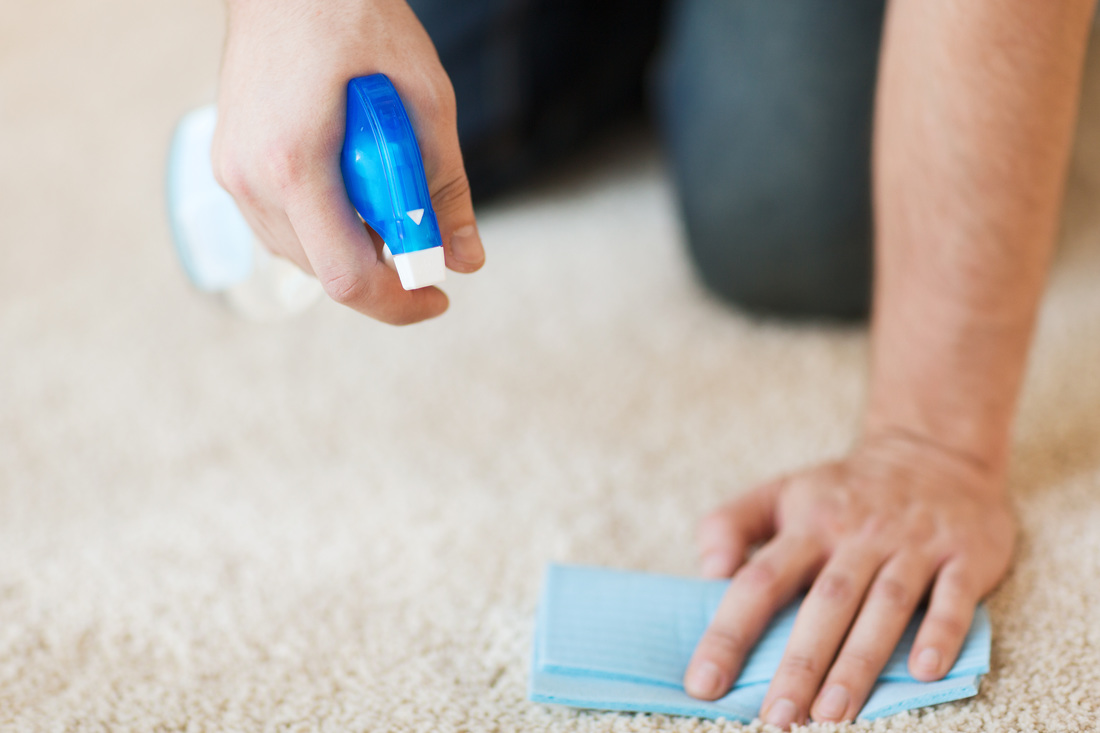 Removing stains from carpet by using correct technique