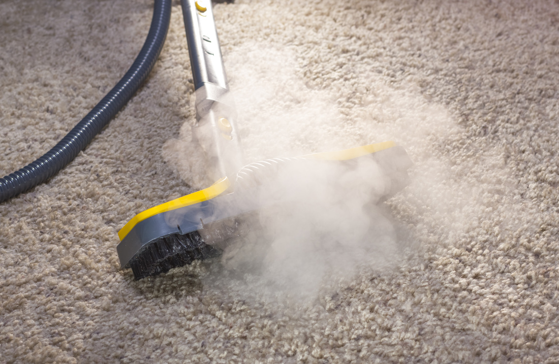 Steam cleaning head for carpet cleaning machine
