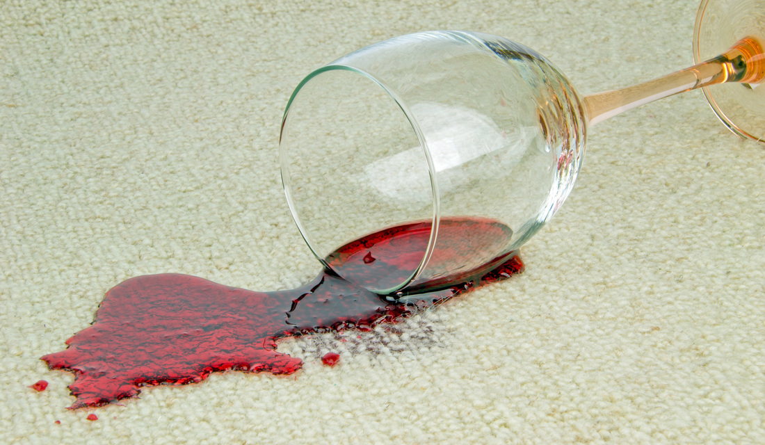 wine stain on carpet